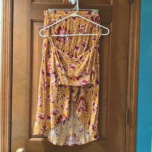 NWOT Aeropostale Floral Matching Set, Top + Skirt, Size Medium